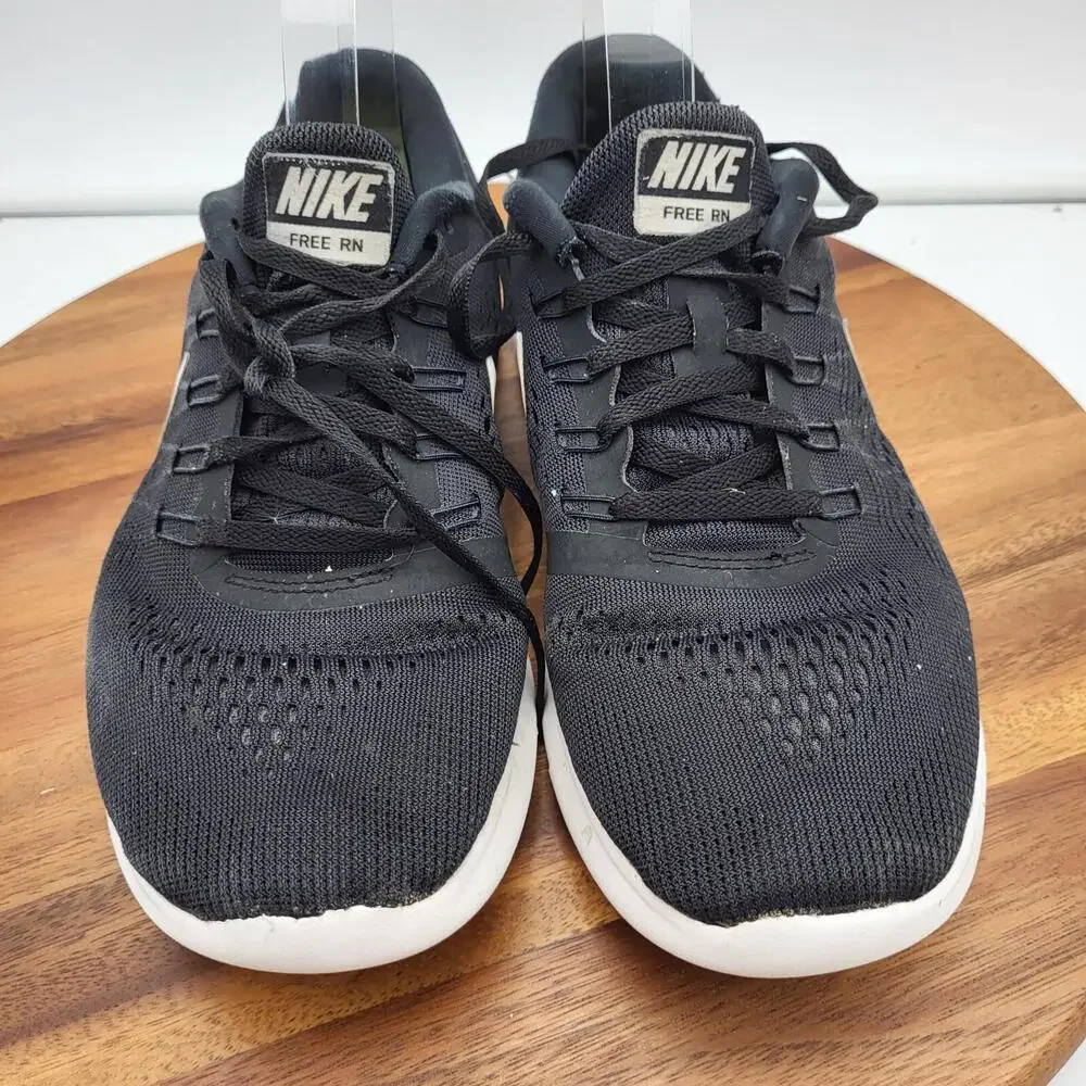 Nike Womens‎ Free RN Running Shoes Womens Size 9 831509-001 Black White Trainers